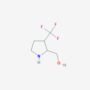 molecular formula C6H10F3NO B1457713 [3-(Trifluoromethyl)pyrrolidin-2-yl]methanol CAS No. 1784057-94-8