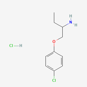 molecular formula C10H15Cl2NO B1457714 1-(4-Chlorophenoxy)butan-2-amine hydrochloride CAS No. 184947-04-4