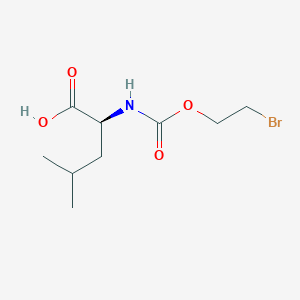 molecular formula C9H16BrNO4 B14577218 N-[(2-Bromoethoxy)carbonyl]-L-leucine CAS No. 61445-16-7