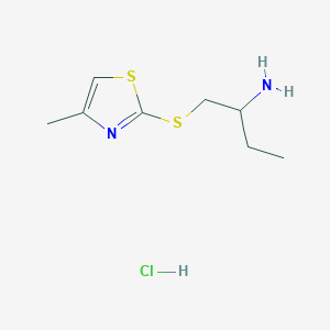 1-((4-Methylthiazol-2-yl)thio)butan-2-amine hydrochloride