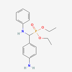 molecular formula C17H23N2O3P B14577246 Diethyl [(4-aminophenyl)(anilino)methyl]phosphonate CAS No. 61676-65-1