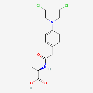 molecular formula C15H20Cl2N2O3 B14577251 N-({4-[Bis(2-chloroethyl)amino]phenyl}acetyl)-D-alanine CAS No. 61339-79-5