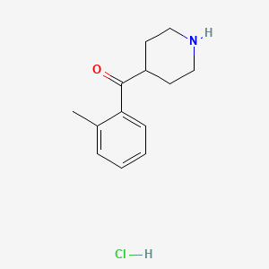 molecular formula C13H18ClNO B1457726 Piperidin-4-yl(o-tolyl)methanone hydrochloride CAS No. 64671-34-7