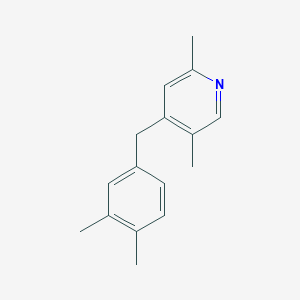 molecular formula C16H19N B14577261 Pyridine, 4-[(3,4-dimethylphenyl)methyl]-2,5-dimethyl- CAS No. 61171-08-2