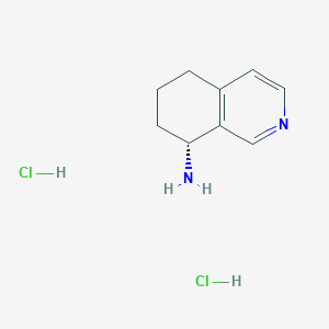 molecular formula C9H14Cl2N2 B1457728 (R)-5,6,7,8-Tetrahydro-isoquinolin-8-ylamine dihydrochloride CAS No. 1965305-44-5