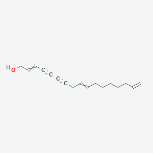 molecular formula C17H22O B14577291 Heptadeca-2,9,16-triene-4,6-diyn-1-ol CAS No. 61102-22-5