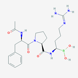molecular formula C21H33BN6O5 B145773 Acetylphenylalanyl-prolyl-boroarginine CAS No. 130982-43-3