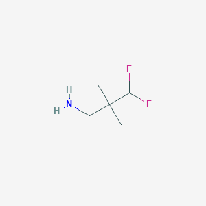 molecular formula C5H11F2N B1457730 3,3-Difluoro-2,2-dimethylpropan-1-amine CAS No. 1211582-03-4