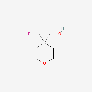 molecular formula C7H13FO2 B1457731 [4-(Fluoromethyl)oxan-4-yl]methanol CAS No. 1783691-33-7