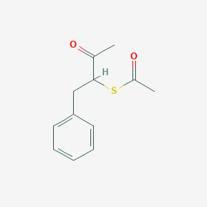 molecular formula C12H14O2S B14577322 S-(3-Oxo-1-phenylbutan-2-yl) ethanethioate CAS No. 61363-88-0