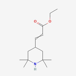 molecular formula C14H25NO2 B14577330 Ethyl 3-(2,2,6,6-tetramethylpiperidin-4-yl)prop-2-enoate CAS No. 61171-48-0