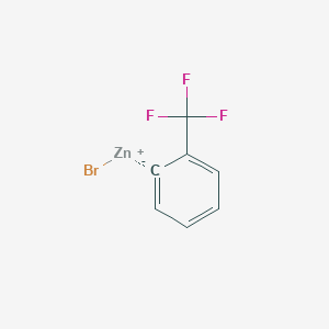 molecular formula C7H4BrF3Zn B1457735 (2-(Trifluoromethyl)phenyl)zinc bromide, 0.50 M in THF CAS No. 301300-51-6