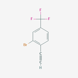 molecular formula C9H4BrF3 B1457736 2-Bromo-1-ethynyl-4-(trifluoromethyl)benzene CAS No. 871126-88-4
