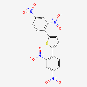 molecular formula C16H8N4O8S B14577373 Thiophene, 2,5-bis(2,4-dinitrophenyl)- CAS No. 61200-48-4