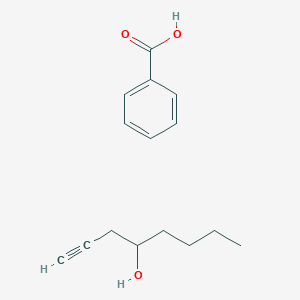 molecular formula C15H20O3 B14577392 Benzoic acid;oct-1-yn-4-ol CAS No. 61284-53-5