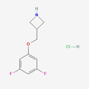 molecular formula C10H12ClF2NO B1457741 3-[(3,5-Difluorophenoxy)methyl]azetidine hydrochloride CAS No. 1864063-63-7