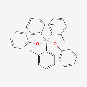 molecular formula C33H31O2Sb B14577507 Tris(2-methylphenyl)(diphenoxy)-lambda~5~-stibane CAS No. 61184-27-8