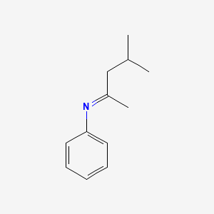 molecular formula C12H17N B14577530 (2E)-4-Methyl-N-phenylpentan-2-imine CAS No. 61285-47-0