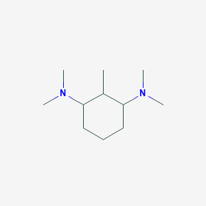 molecular formula C11H24N2 B14577538 N~1~,N~1~,N~3~,N~3~,2-Pentamethylcyclohexane-1,3-diamine CAS No. 61224-16-6
