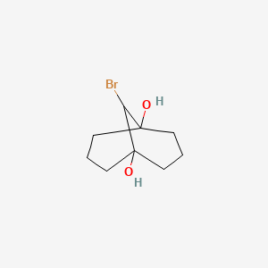 molecular formula C9H15BrO2 B14577548 9-Bromobicyclo[3.3.1]nonane-1,5-diol CAS No. 61265-58-5