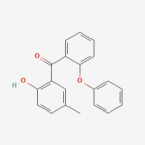 molecular formula C20H16O3 B14577552 Methanone, (2-hydroxy-5-methylphenyl)(2-phenoxyphenyl)- CAS No. 61486-03-1