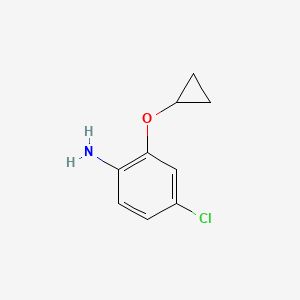 molecular formula C9H10ClNO B1457759 4-氯-2-环丙氧基苯胺 CAS No. 1243352-76-2