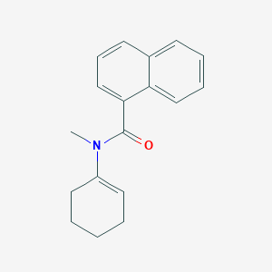 molecular formula C18H19NO B14577616 N-(Cyclohex-1-en-1-yl)-N-methylnaphthalene-1-carboxamide CAS No. 61576-16-7