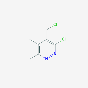 molecular formula C7H8Cl2N2 B1457764 3-Chloro-4-(chloromethyl)-5,6-dimethylpyridazine CAS No. 23372-18-1