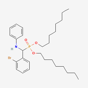 molecular formula C29H45BrNO3P B14577651 Dioctyl [anilino(2-bromophenyl)methyl]phosphonate CAS No. 61676-66-2