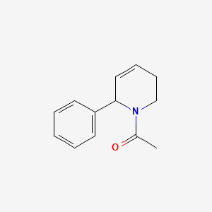 molecular formula C13H15NO B14577666 Pyridine, 1-acetyl-1,2,3,6-tetrahydro-6-phenyl- CAS No. 61340-76-9