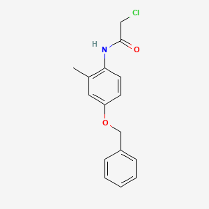 molecular formula C16H16ClNO2 B14577732 N-[4-(Benzyloxy)-2-methylphenyl]-2-chloroacetamide CAS No. 61433-75-8