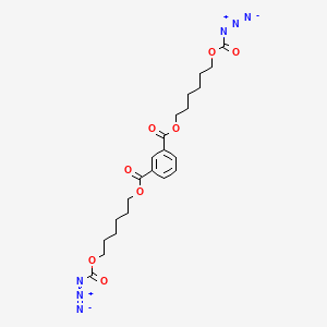 molecular formula C22H28N6O8 B14577767 Bis{6-[(azidocarbonyl)oxy]hexyl} benzene-1,3-dicarboxylate CAS No. 61591-84-2