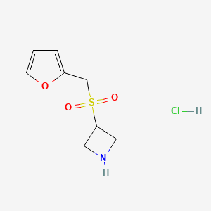 molecular formula C8H12ClNO3S B1457778 3-[(Furan-2-yl)methanesulfonyl]azetidine hydrochloride CAS No. 1864051-74-0