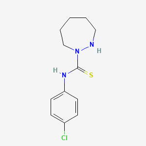 molecular formula C12H16ClN3S B14577784 N-(4-Chlorophenyl)-1,2-diazepane-1-carbothioamide CAS No. 61653-61-0