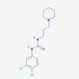 molecular formula C15H21Cl2N3O B14577786 N-(3,4-Dichlorophenyl)-N'-[3-(piperidin-1-yl)propyl]urea CAS No. 61361-20-4