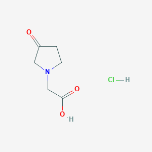 molecular formula C6H10ClNO3 B1457779 (3-Oxo-pyrrolidin-1-yl)-acetic acid hydrochloride CAS No. 1187927-10-1
