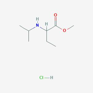 molecular formula C8H18ClNO2 B1457781 2-[(1-Methylethyl)amino]butanoic acid methyl ester hydrochloride CAS No. 947586-41-6