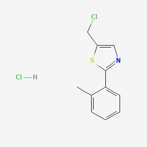 molecular formula C11H11Cl2NS B1457782 5-(氯甲基)-2-(2-甲苯基)-1,3-噻唑盐酸盐 CAS No. 915922-47-3
