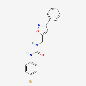 molecular formula C17H14BrN3O2 B14577829 N-(4-Bromophenyl)-N'-[(3-phenyl-1,2-oxazol-5-yl)methyl]urea CAS No. 61656-39-1
