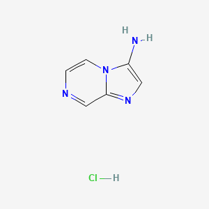 molecular formula C6H7ClN4 B1457783 Imidazo[1,2-a]pyrazin-3-amine hydrochloride CAS No. 56888-69-8