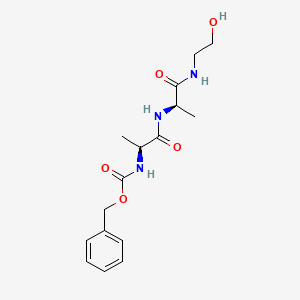 molecular formula C16H23N3O5 B14577840 N-[(Benzyloxy)carbonyl]-L-alanyl-N-(2-hydroxyethyl)-D-alaninamide CAS No. 61280-94-2