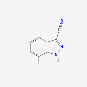 molecular formula C8H4FN3 B1457785 7-Fluoro-1H-indazole-3-carbonitrile CAS No. 1352395-36-8