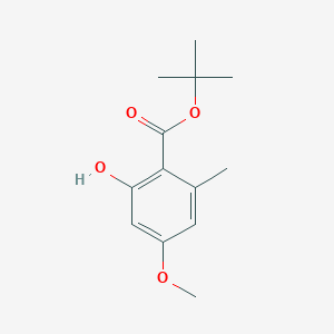 molecular formula C13H18O4 B14577868 tert-Butyl 2-hydroxy-4-methoxy-6-methylbenzoate CAS No. 61424-84-8