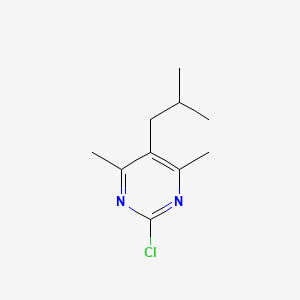 molecular formula C10H15ClN2 B1457796 2-Chloro-4,6-dimethyl-5-(2-methylpropyl)pyrimidine CAS No. 1384428-62-9