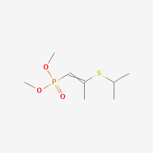 molecular formula C8H17O3PS B14578017 Dimethyl {2-[(propan-2-yl)sulfanyl]prop-1-en-1-yl}phosphonate CAS No. 61609-54-9