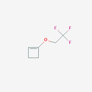 molecular formula C6H7F3O B14578032 1-(2,2,2-Trifluoroethoxy)cyclobut-1-ene CAS No. 61613-09-0
