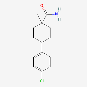 molecular formula C14H18ClNO B14578034 Cyclohexanecarboxamide, 4-(4-chlorophenyl)-1-methyl- CAS No. 61405-22-9