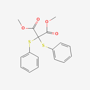 molecular formula C17H16O4S2 B14578068 Dimethyl bis(phenylsulfanyl)propanedioate CAS No. 61587-07-3