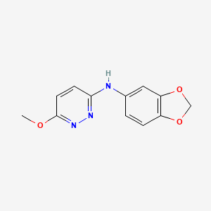 molecular formula C12H11N3O3 B14578088 N-(2H-1,3-Benzodioxol-5-yl)-6-methoxypyridazin-3-amine CAS No. 61472-01-3