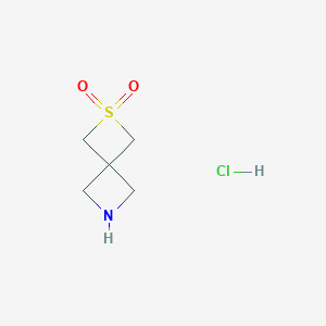 molecular formula C5H10ClNO2S B1457815 2-Thia-6-azaspiro[3.3]heptane 2,2-dioxide hydrochloride CAS No. 1427388-39-3